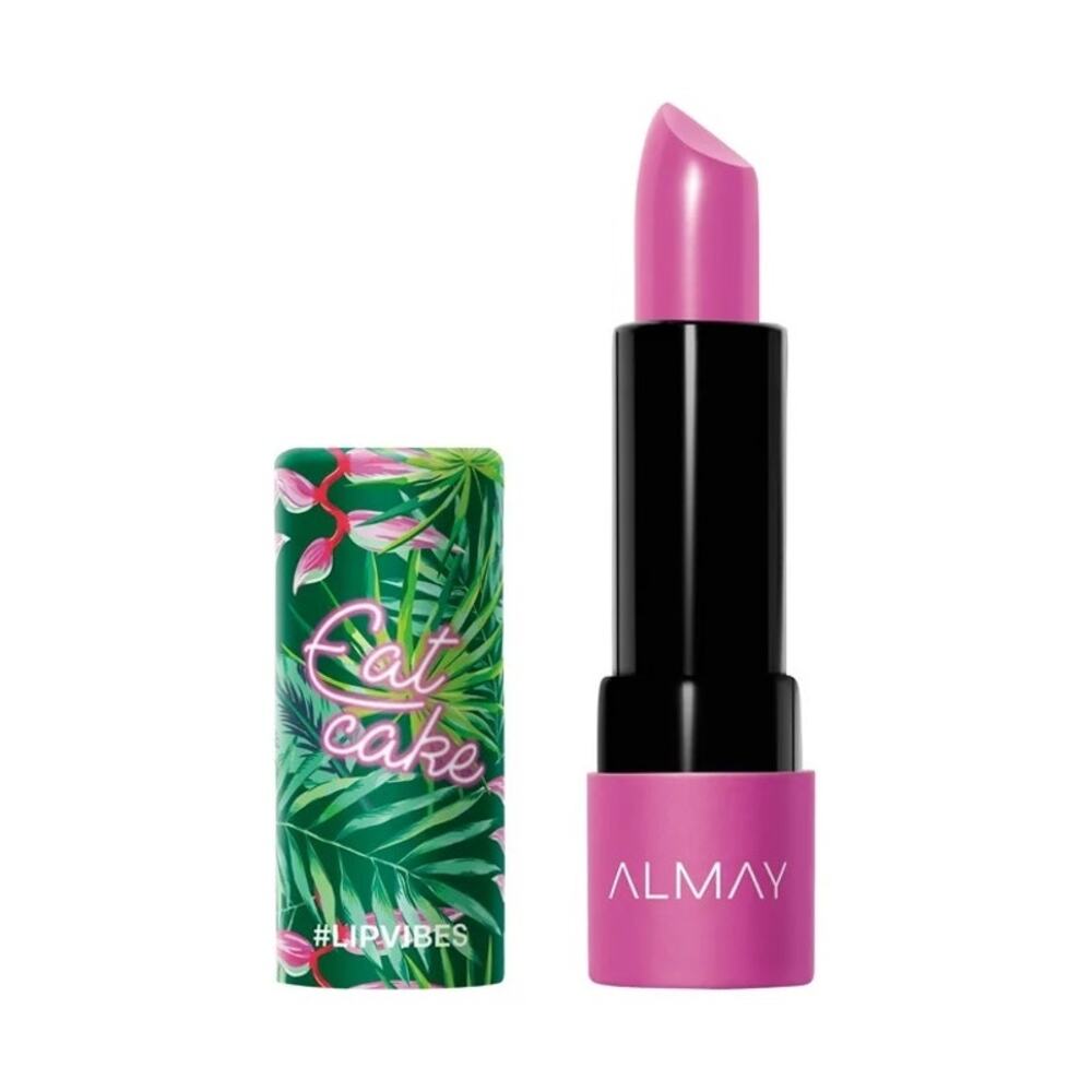 Almay Lip Vibes Hypoallergenic Cream Lipstick with Shea Butter, Eat Cake,0.14oz